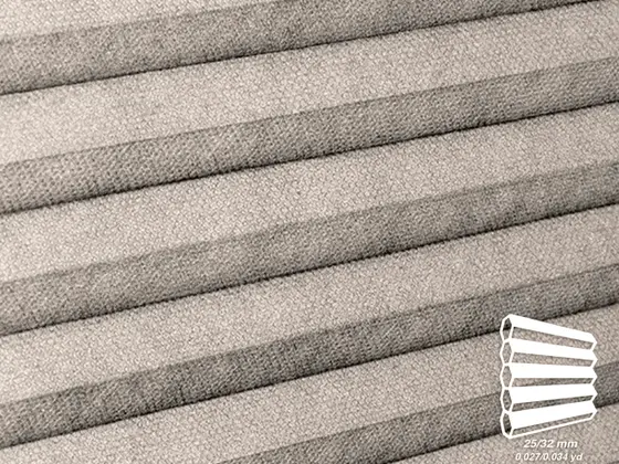 TOP Primitivo Translucent honeycomb shade fabric swatch in Taupe (82531)