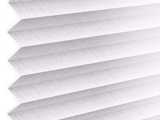 TOP Puglia Pleated pleated shade fabric swatch in White (72001-P-20)