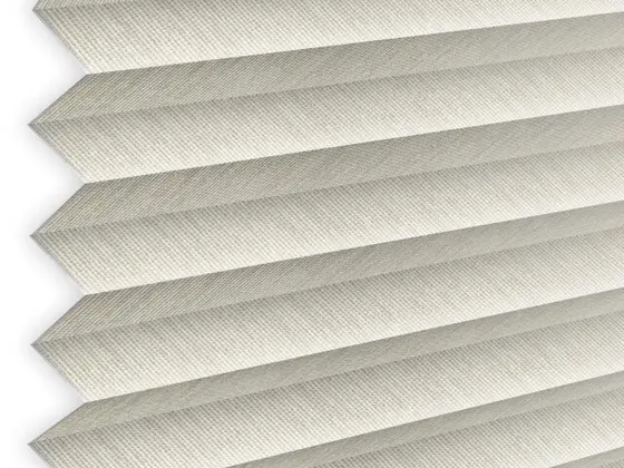 TOP Puglia Pleated pleated shade fabric swatch in Ivory (72002-P-20)