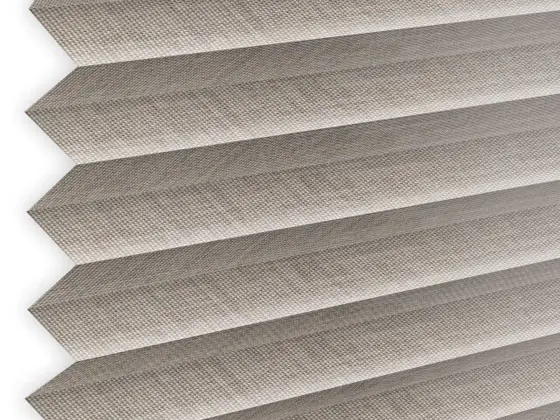 TOP Puglia Pleated pleated shade fabric swatch in Beige (72003-P-20)
