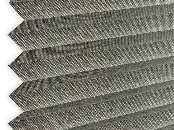 TOP Puglia Pleated pleated shade fabric swatch in Gray (72005-P-20)