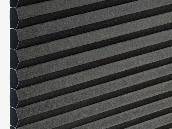 TOP Ripasso Blackout 20 mm honeycomb shade fabric swatch in Black (85623-20)