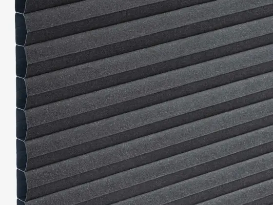 TOP Ripasso Blackout 25 mm honeycomb shade fabric swatch in Dark Gray (85622-25)