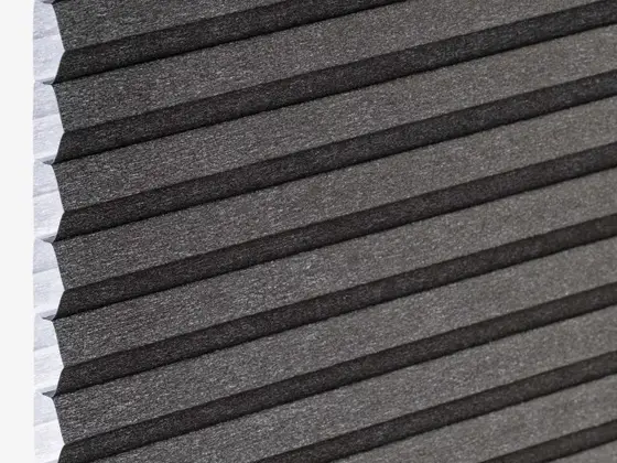 TOP Ripasso Translucent 20 mm honeycomb shade fabric swatch in Black (85523-20)