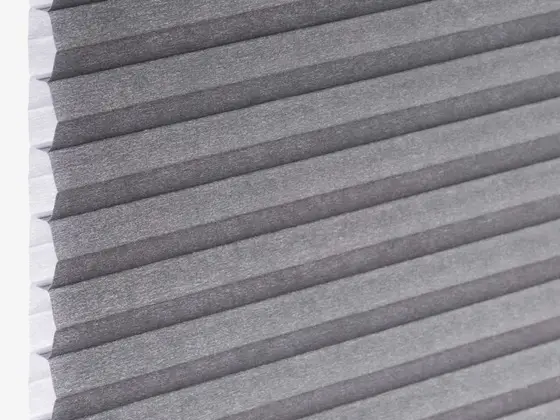 TOP Ripasso Translucent 25 mm honeycomb shade fabric swatch in Mid Gray (85521)