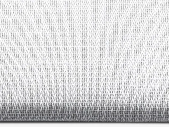 TOP Roma Transparent roller shade fabric swatch in Ice White (83000)