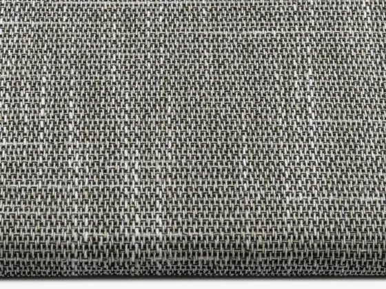 TOP Roma Transparent roller shade fabric swatch in Espresso (83003)