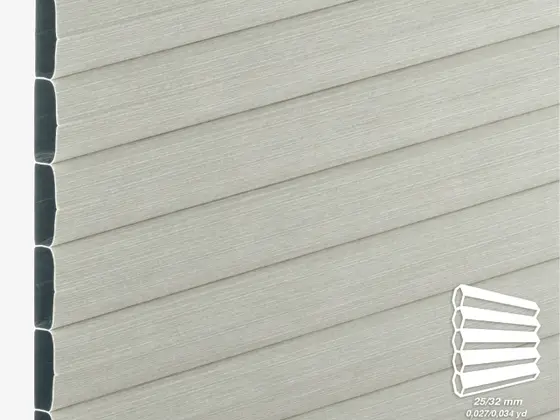 TOP Soprano Blackout honeycomb shade fabric swatch in Silver Birch (84611-25/32)