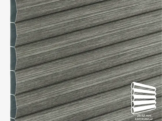 TOP Soprano Blackout honeycomb shade fabric swatch in Caviar (84615-25/32)