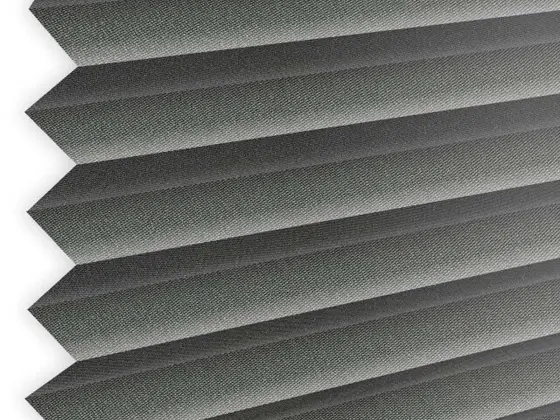 TOP Trento Pleated pleated shade fabric swatch in Dark Gray (67008-P-20)