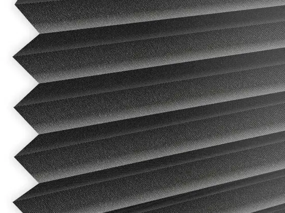 TOP Trento Pleated pleated shade fabric swatch in Anthracite (67009-P-20)