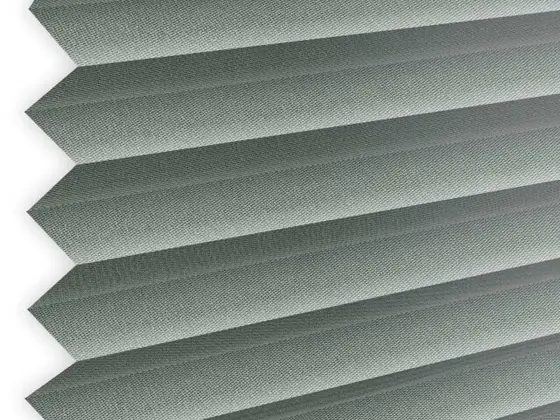 TOP Trento Pleated pleated shade fabric swatch in Mouse Gray (67012-P-20)