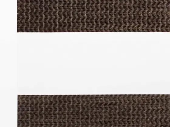 TOP Twinlight Blues zebra shade fabric swatch in Chocolate (ECB 280.003)