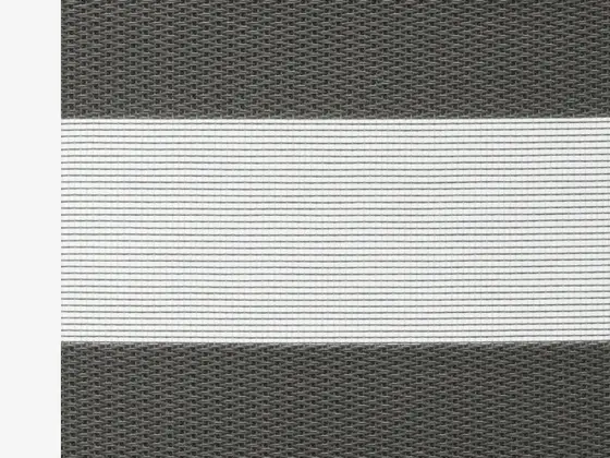 TOP Twinlight C-Screen zebra shade fabric swatch in Anthracite (TLSC 280.008)