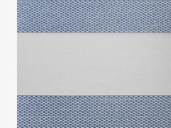 TOP Twinlight Merengue zebra shade fabric swatch in Denim (280-004)