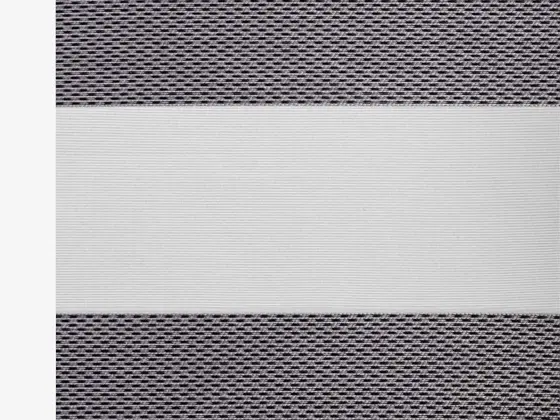 TOP Twinlight Merengue zebra shade fabric swatch in Charcoal (280-005)