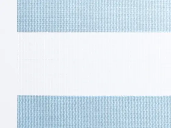 TOP Twinlight Seasons zebra shade fabric swatch in Sky Blue (TLS 280.007)