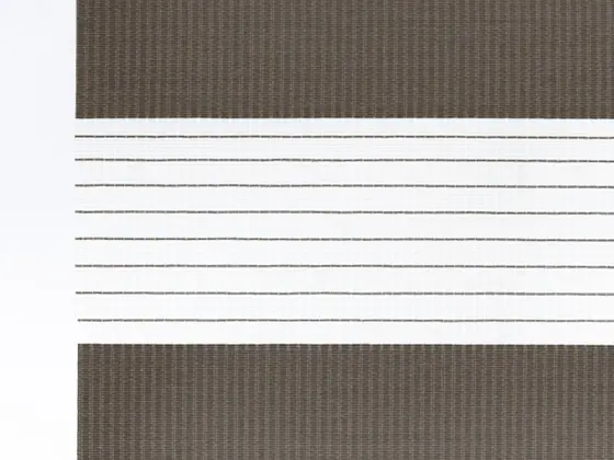 TOP Twinlight Seasons zebra shade fabric swatch in Nougat (TLS 280.018)