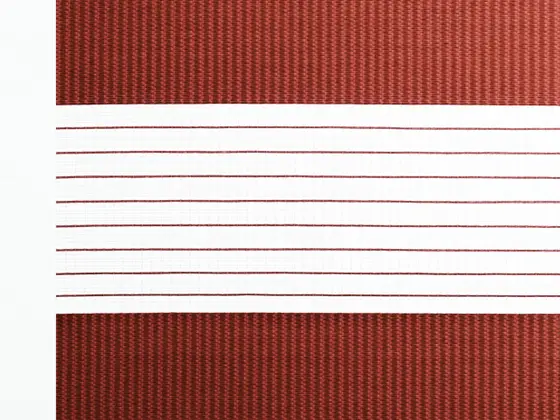 TOP Twinlight Seasons zebra shade fabric swatch in Deep Red (TLS 280.040)