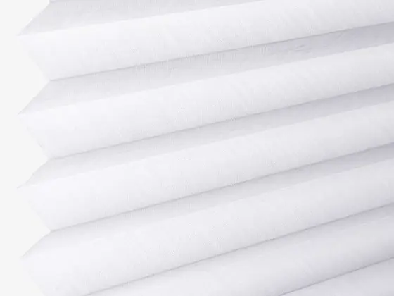 TOP Venezia Pleated pleated shade fabric swatch in Ice White (63001-P-20)