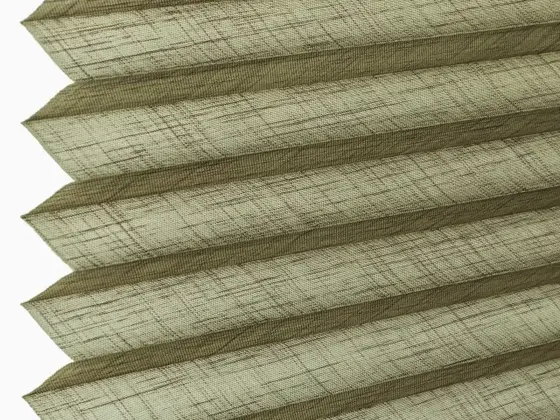 TOP Venezia Pleated pleated shade fabric swatch in Brown (63004-P-20)