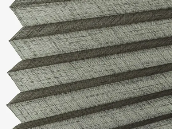 TOP Venezia Pleated pleated shade fabric swatch in Taupe (63005-P-20)